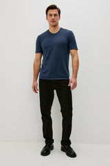MASON COTTON CASHMERE T-SHIRT - HEATHER BLUE| Rails US