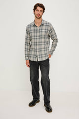 WYATT SHIRT - CAMEMBERT CHARCOAL MELANGE| Rails outlet