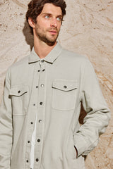 RHETT SHIRT JACKET - STONE| Rails US