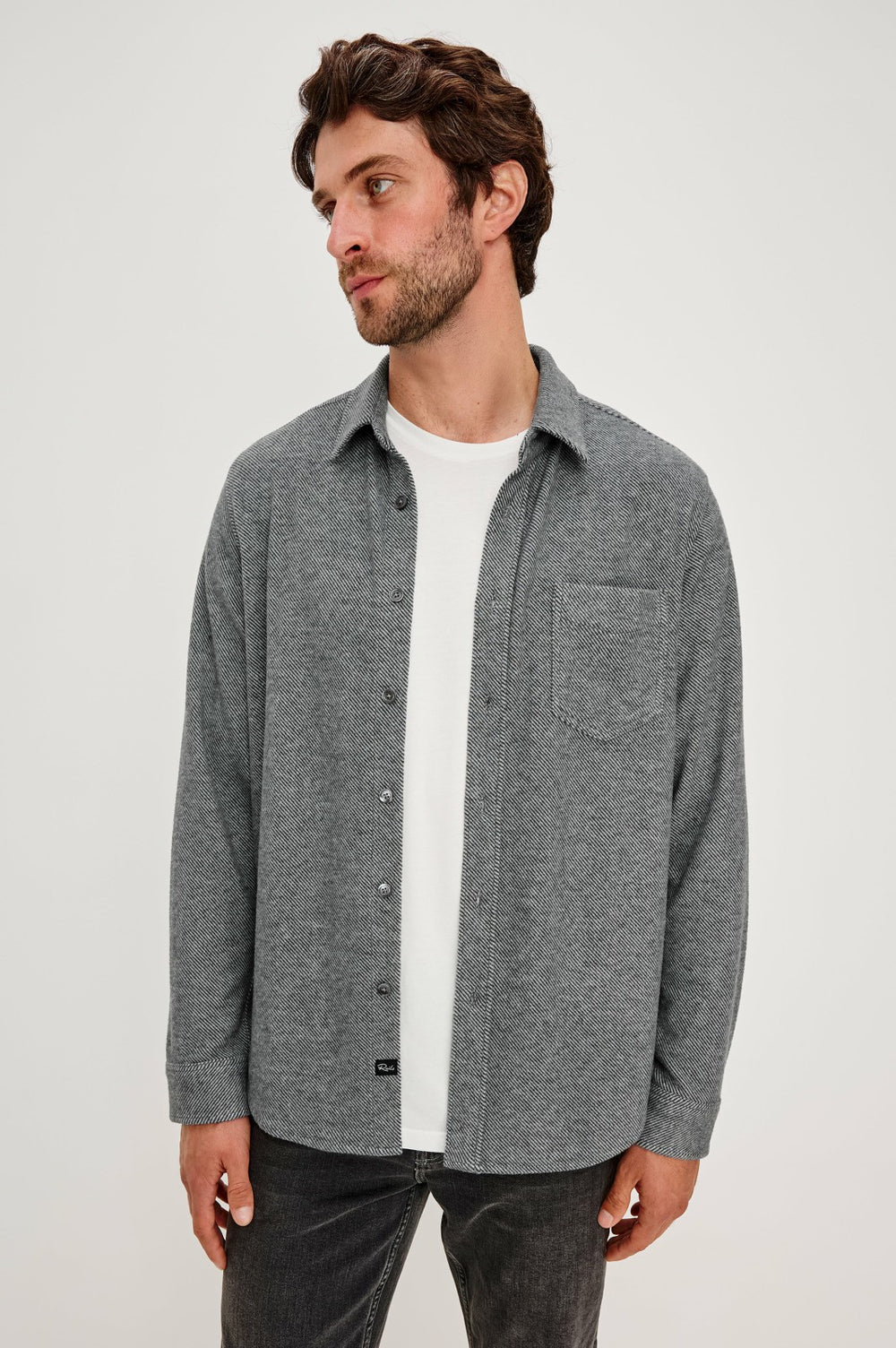 HAWKE SHIRT - CHARCOAL TWILL| Rails near me