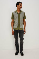 SILAS SHIRT - OLIVE KHAKI STRIPE| Rails US