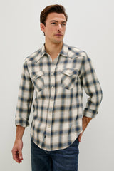 ROY SHIRT - WHEAT MARINE HEATHER| Rails outlet