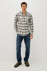 ROY SHIRT - WHEAT MARINE HEATHER| Rails outlet