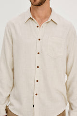 RUNSON SHIRT - CREAM HEATHER| Rails outlet