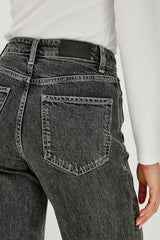 GETTY TWIST SEAM WIDE LEG - WASHED CHARCOAL| Rails sale