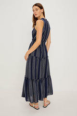 LOULOU DRESS - MAGALIA STRIPE| Rails on sale