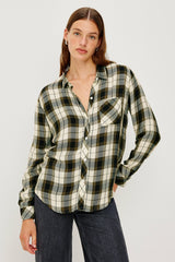 HUNTER SHIRT - IVORY OLIVE ASH| Rails outlet
