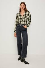 HUNTER SHIRT - IVORY OLIVE ASH| Rails outlet