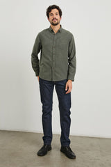 RUNSON SHIRT - HUNTER GREEN| Rails for sale