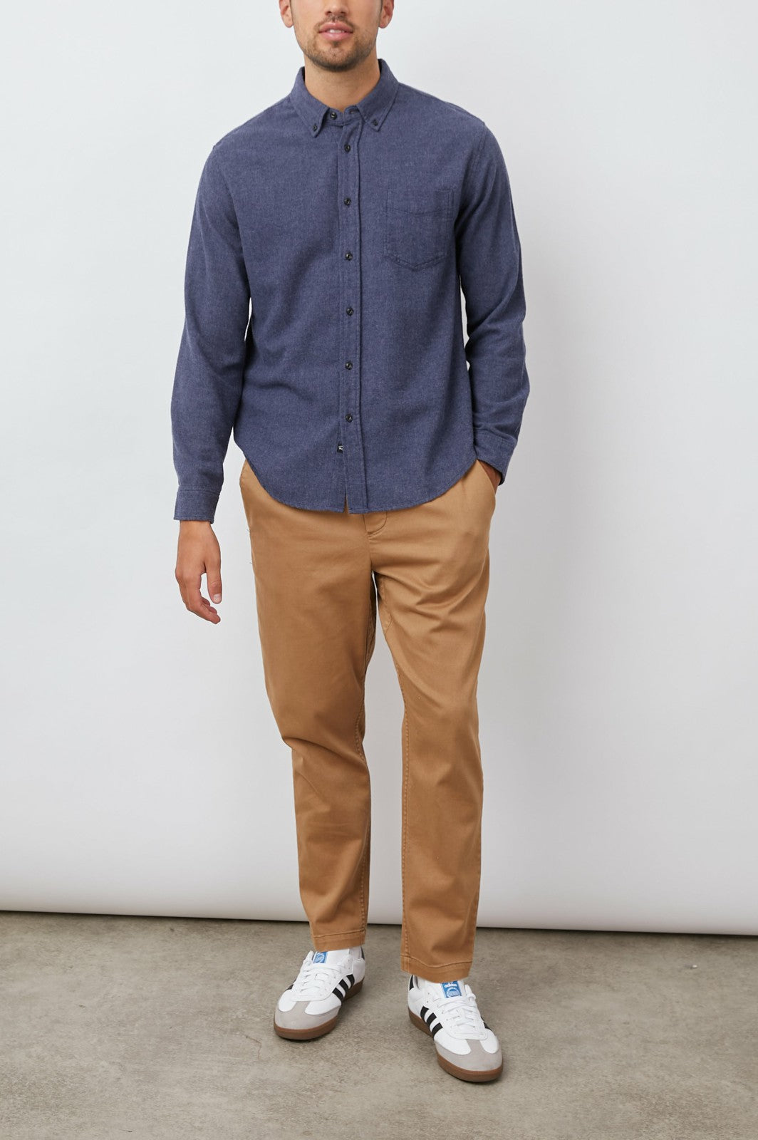 RUNSON SHIRT - HEATHER BLUE| Rails sale