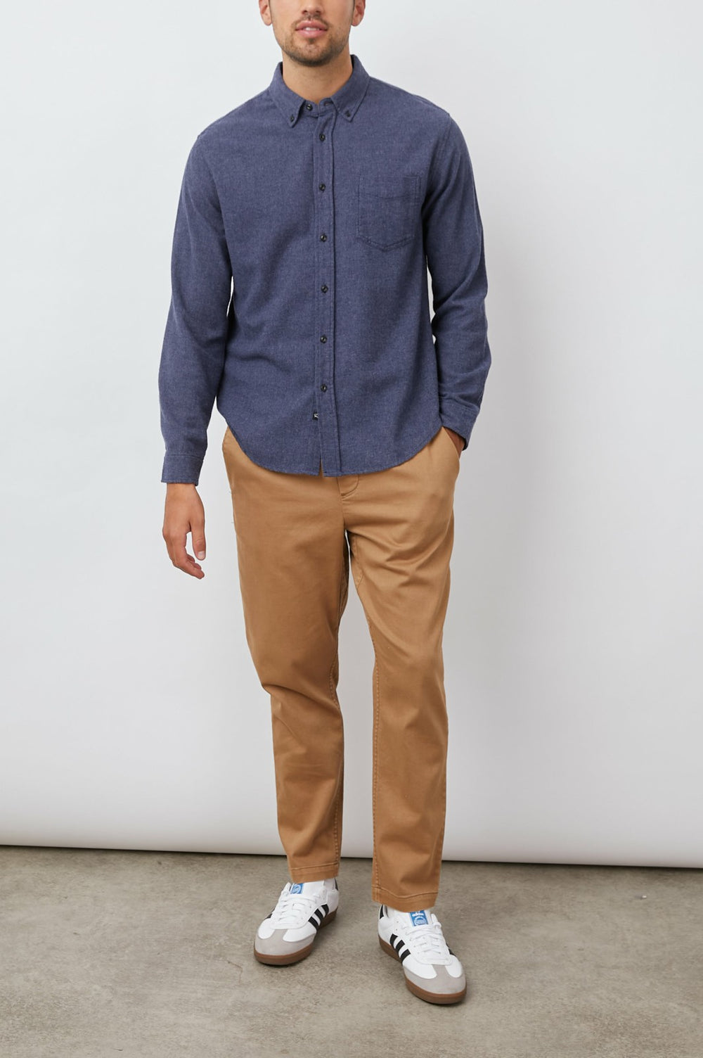 RUNSON SHIRT - HEATHER BLUE| Rails sale