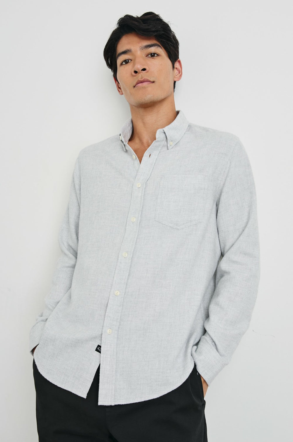 RUNSON SHIRT - HEATHER GREY| Rails online