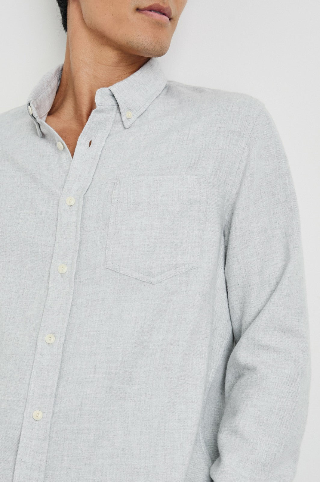 RUNSON SHIRT - HEATHER GREY| Rails online
