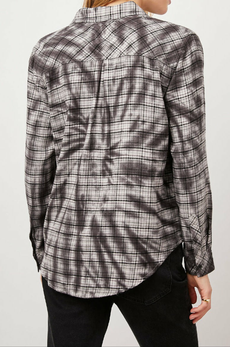 MILO SHIRT - BLACK SWIRL TIE DYE| Rails outlet