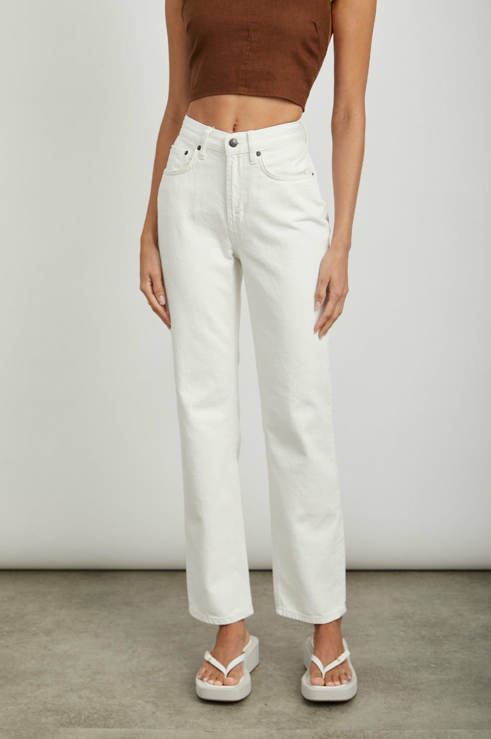 TOPANGA STRAIGHT - HIGH RISE STRAIGHT - ECRU| Rails sale