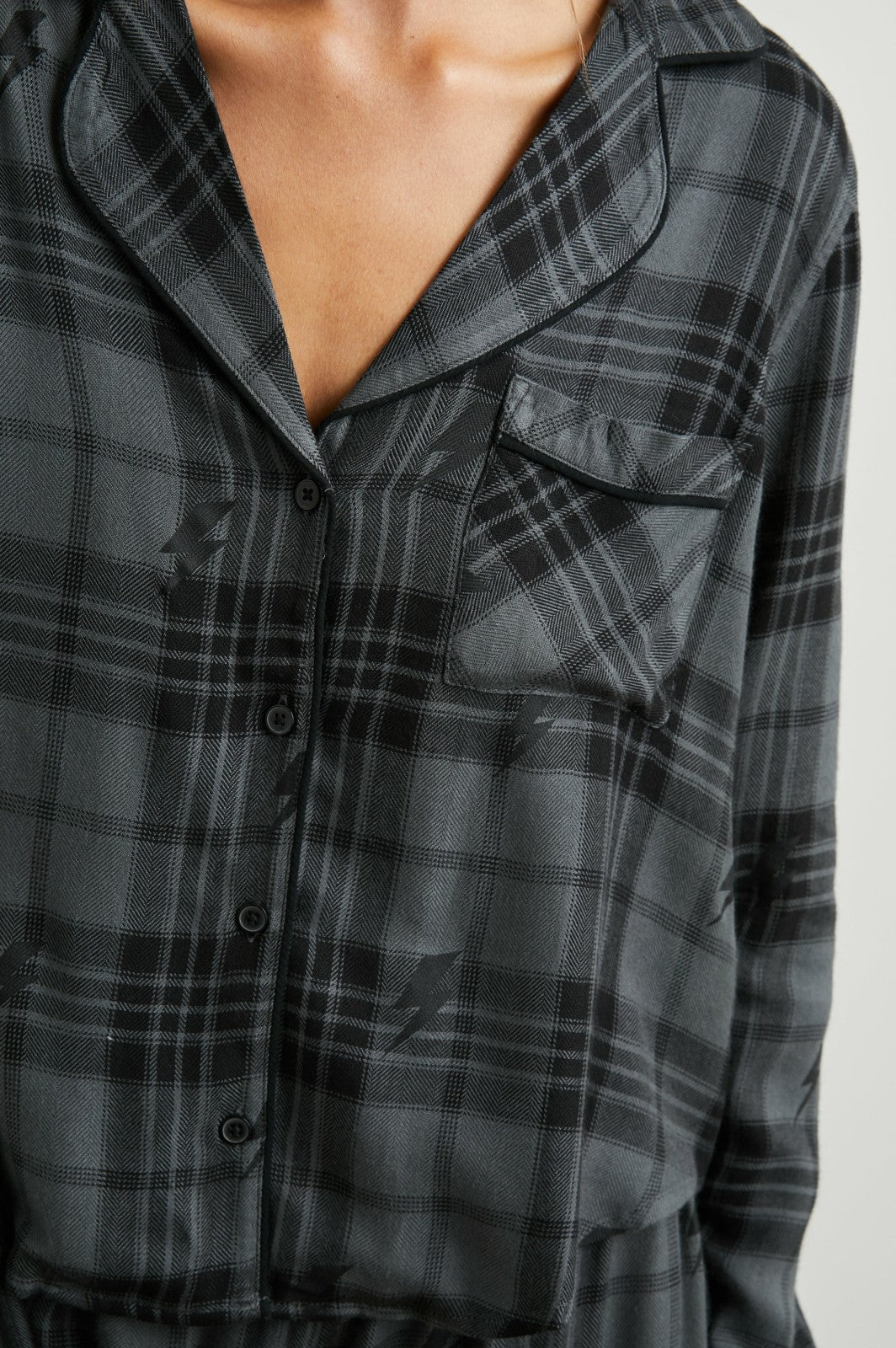KELLEN PAJAMA SET - CHARCOAL JET LIGHTNING| Rails sale