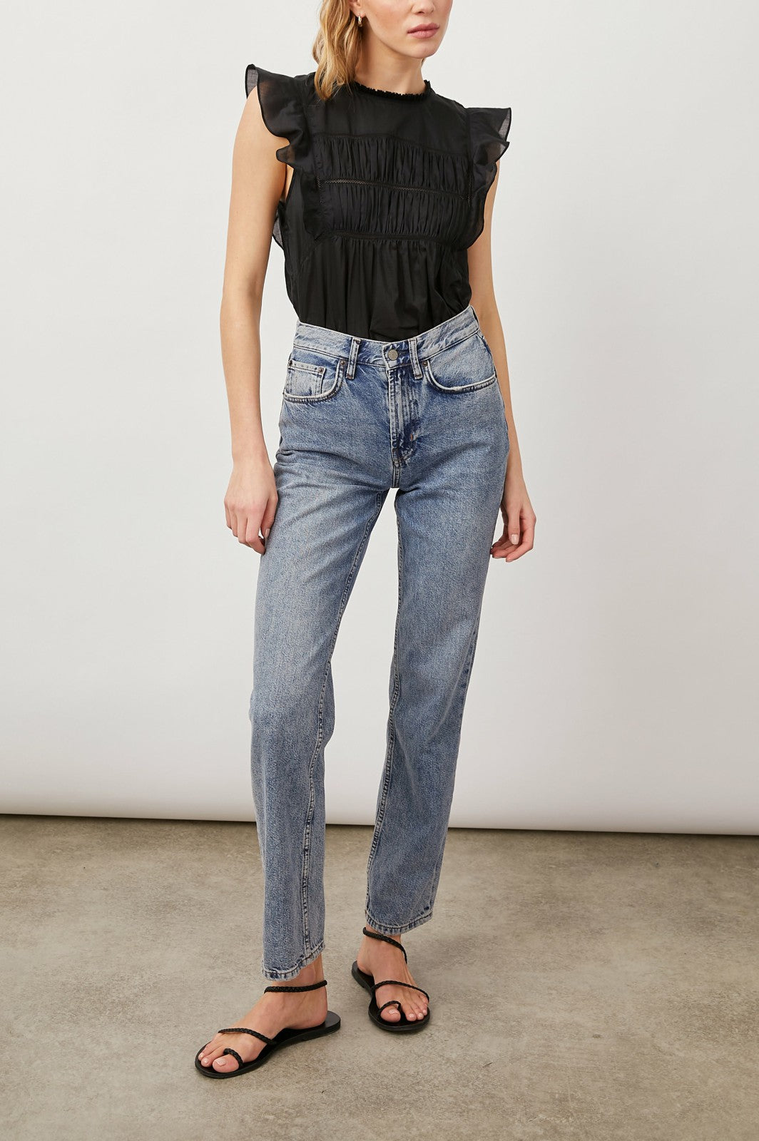 FILOMENA TOP - TRUE BLACK| Rails sale