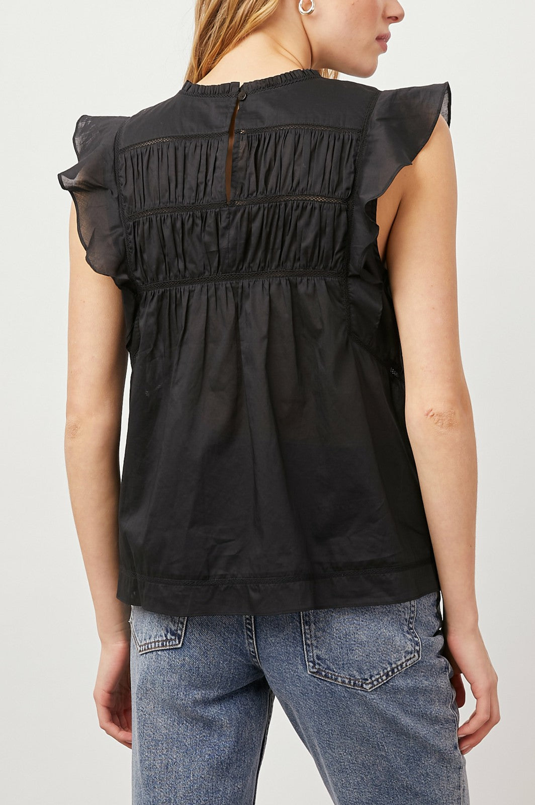 FILOMENA TOP - TRUE BLACK| Rails sale