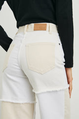 GETTY CROP WIDE LEG - ECRU PATCHWORK| Rails on sale