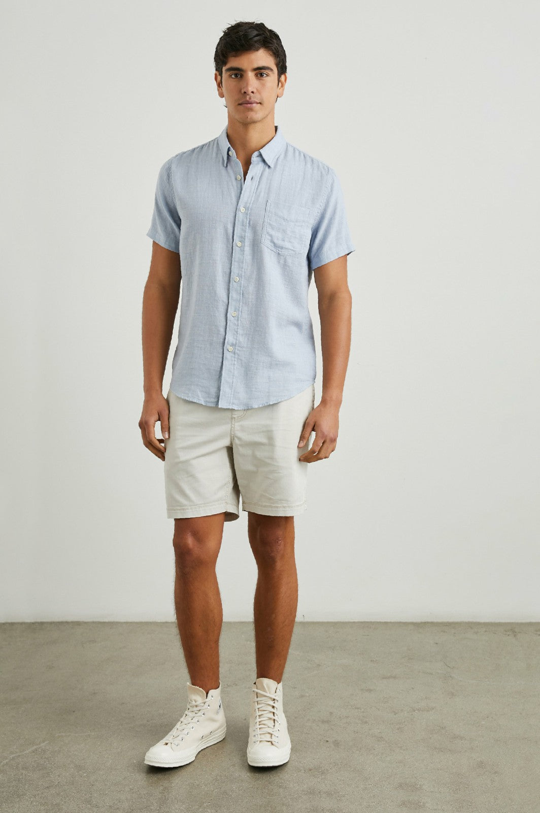 FAIRFAX SHIRT - BLUE MELANGE| Rails outlet
