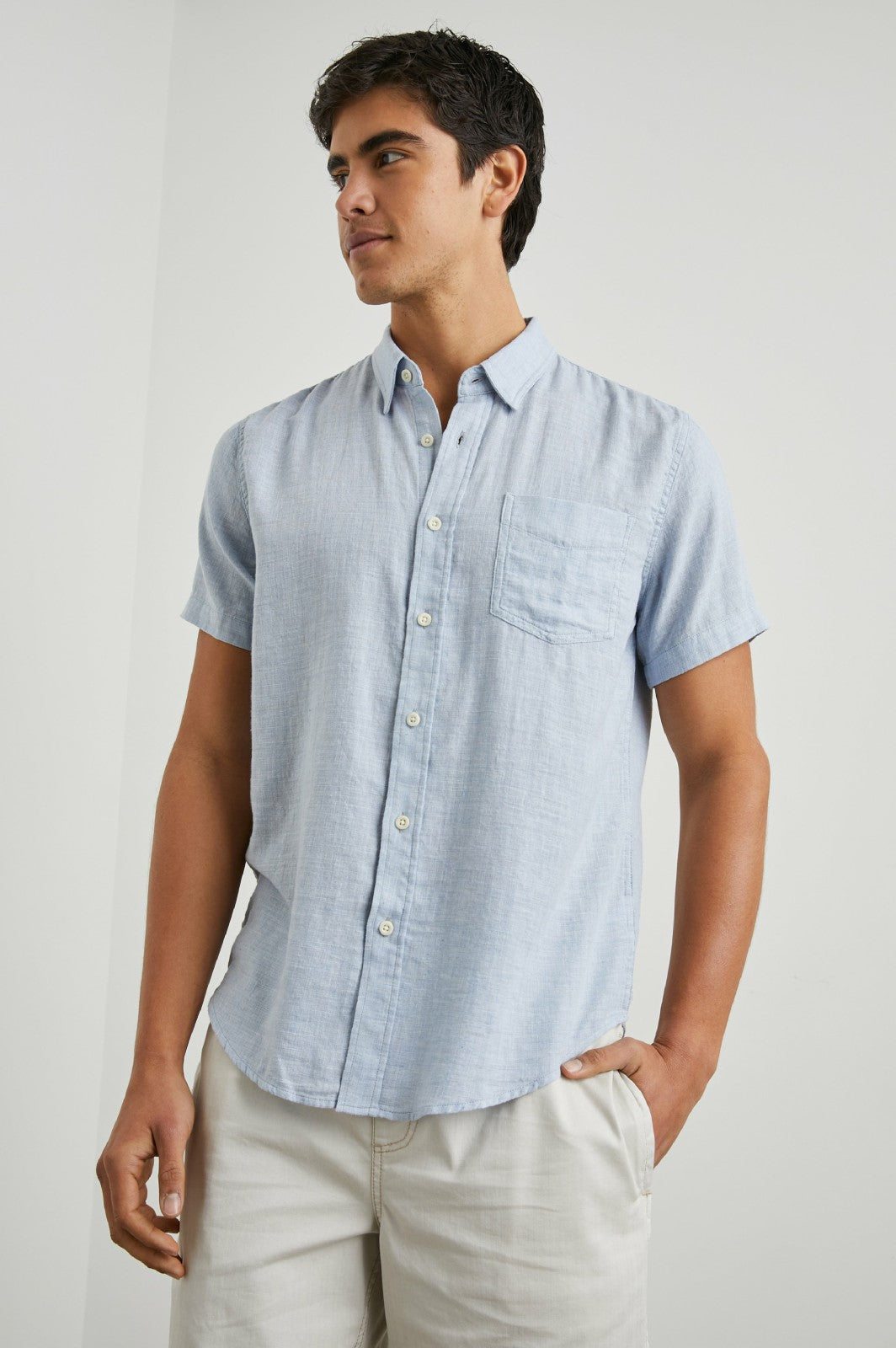 FAIRFAX SHIRT - BLUE MELANGE| Rails outlet