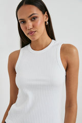 THE RACER TANK - WHITE| Rails for sale