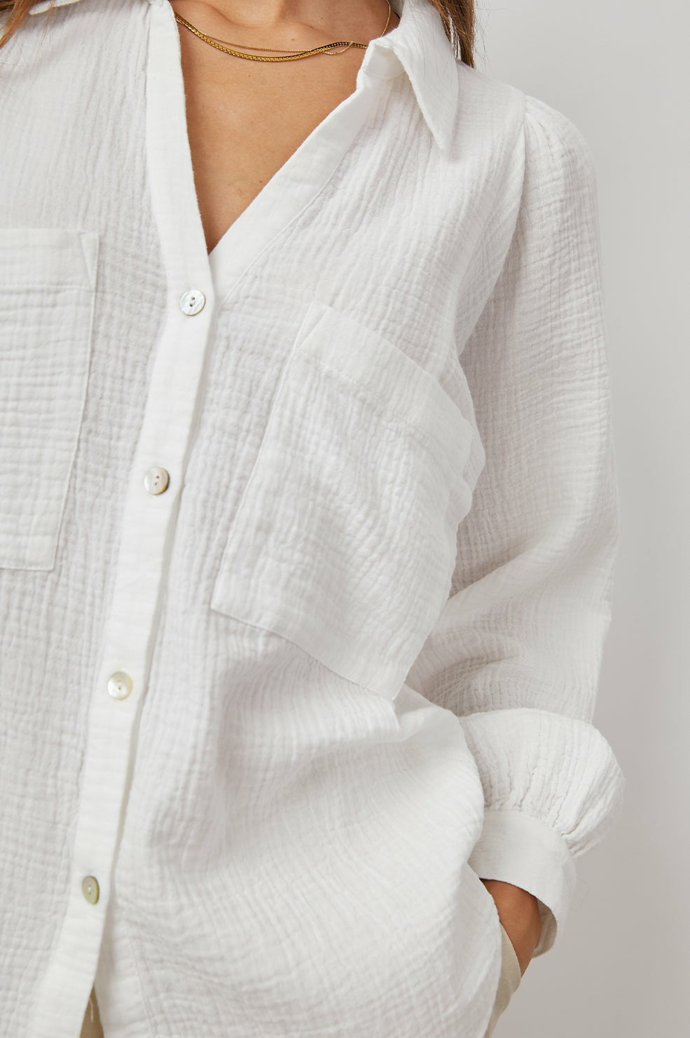 LAUREN SHIRT - WHITE| Rails sale