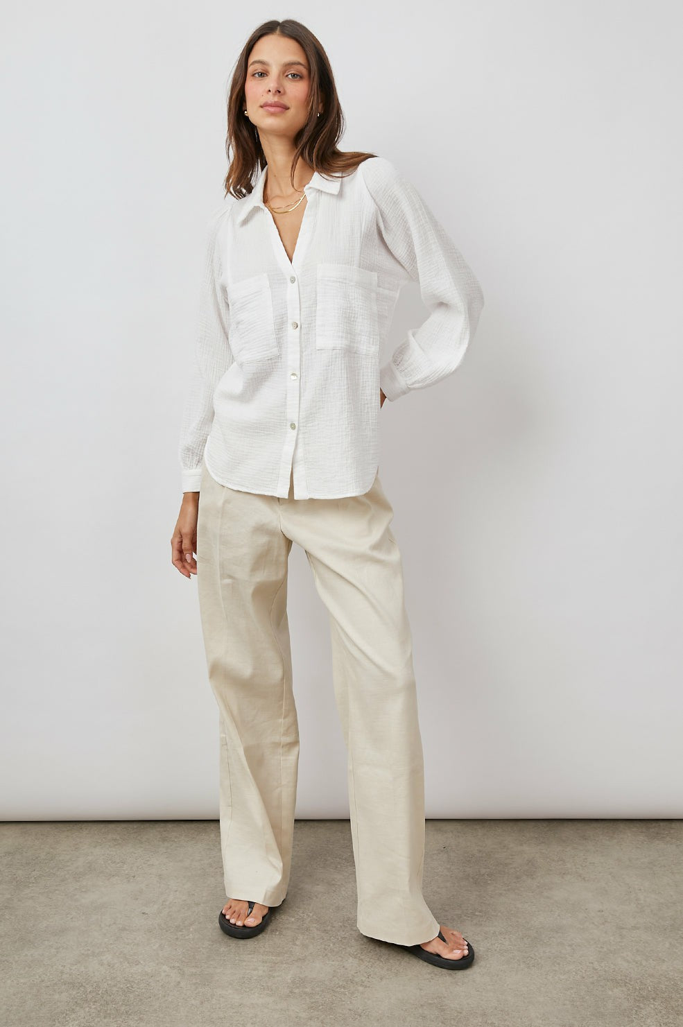 LAUREN SHIRT - WHITE| Rails sale