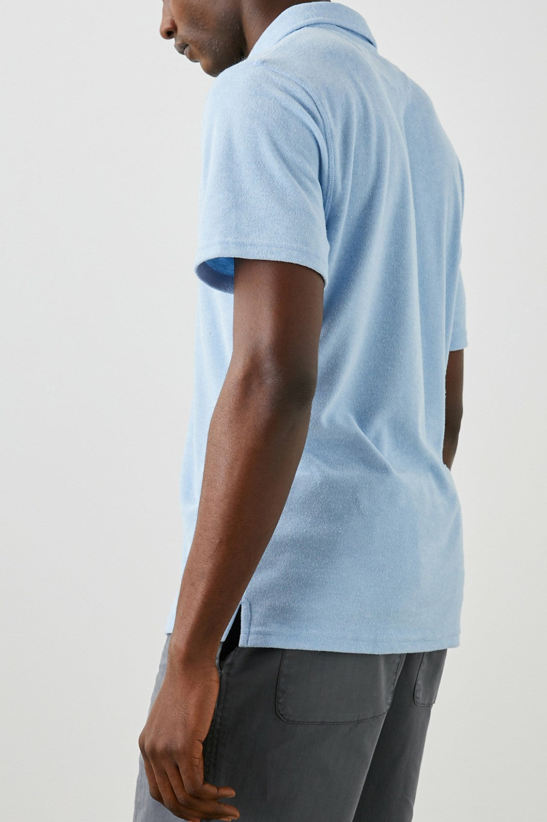 RHEN POLO SHIRT - TERRY CHAMBRAY BLUE| Rails sale