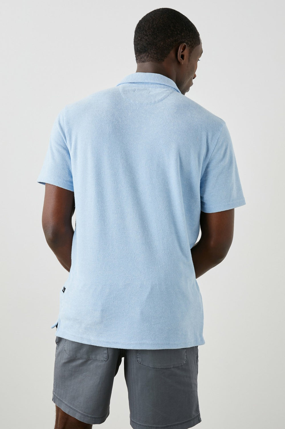 RHEN POLO SHIRT - TERRY CHAMBRAY BLUE| Rails sale