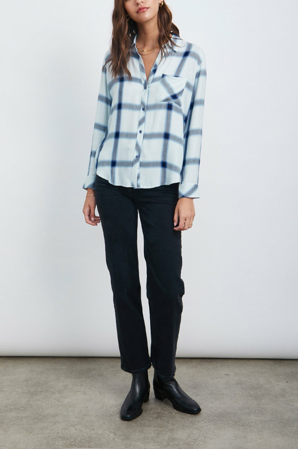 HUNTER SHIRT - WHITE GLACIER NAVY| Rails for sale