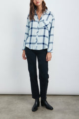 HUNTER SHIRT - WHITE GLACIER NAVY| Rails for sale