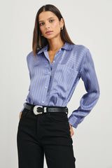 SPENCER SHIRT - MOONLIGHT STRIPE| Rails outlet