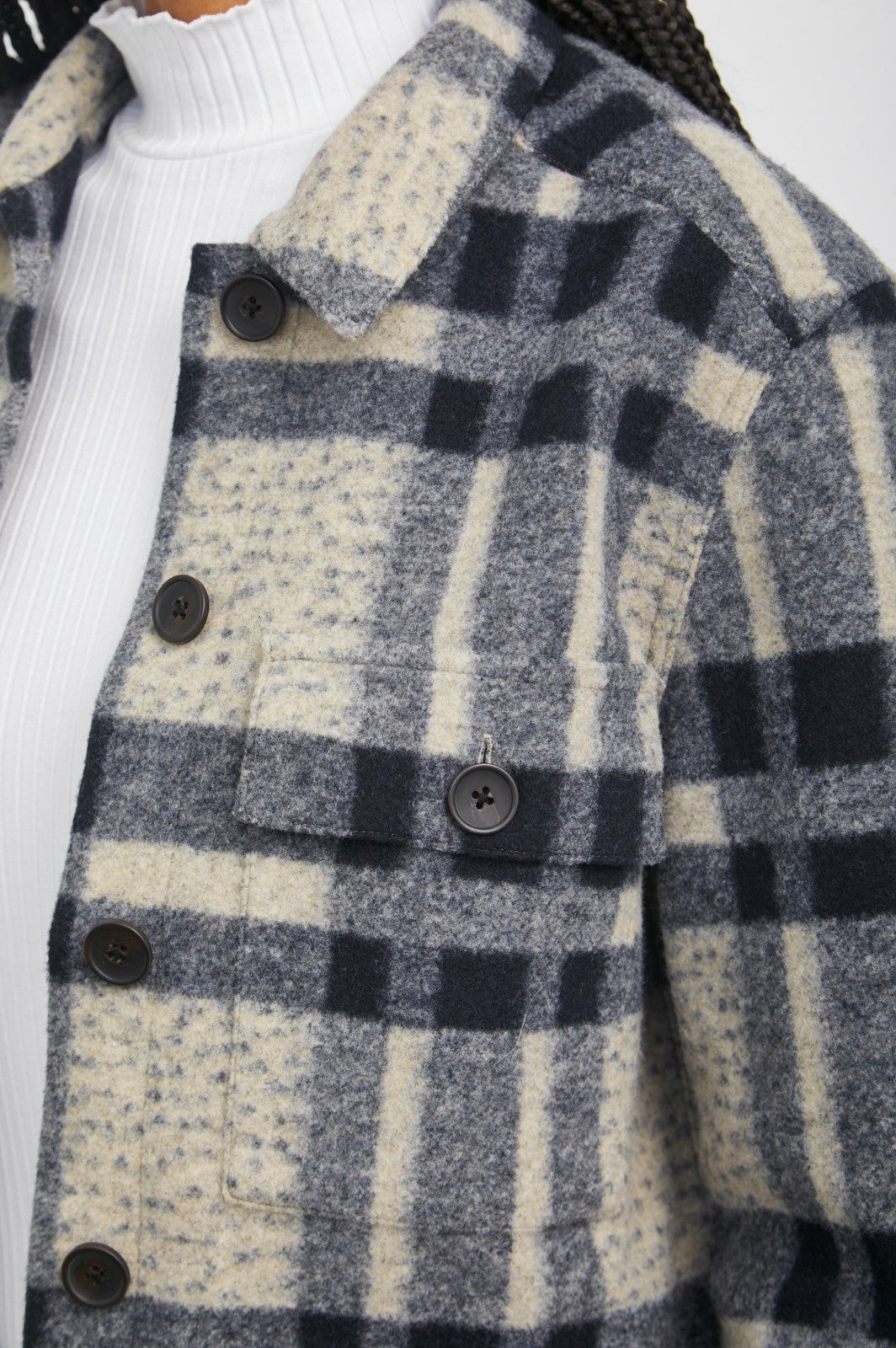 STEFFI JACKET - TAN PACIFIC CHECK| Rails near me
