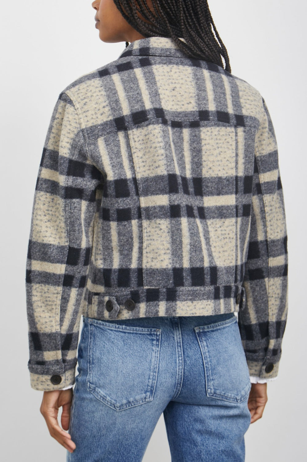 STEFFI JACKET - TAN PACIFIC CHECK| Rails near me