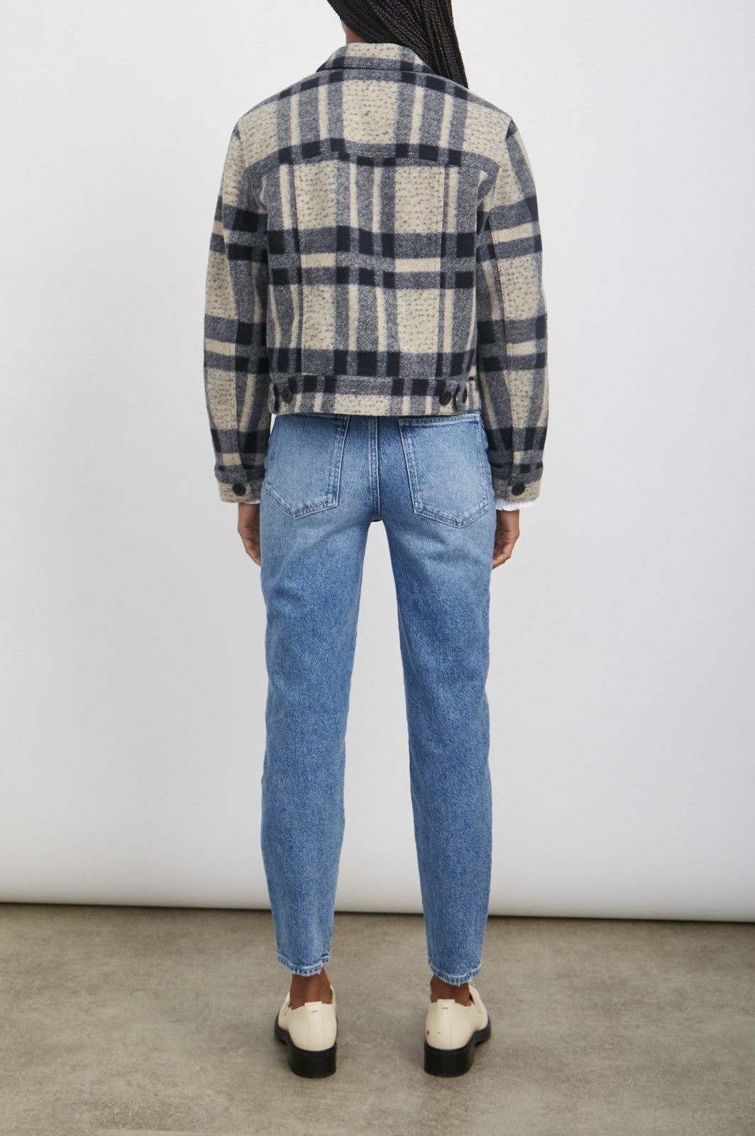 STEFFI JACKET - TAN PACIFIC CHECK| Rails near me