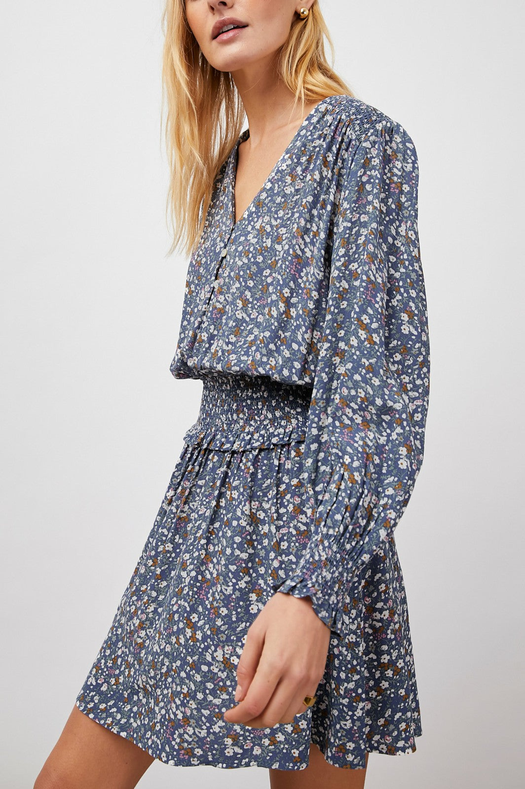 ZANA DRESS - BLUE DITSY FLORAL| Rails on sale