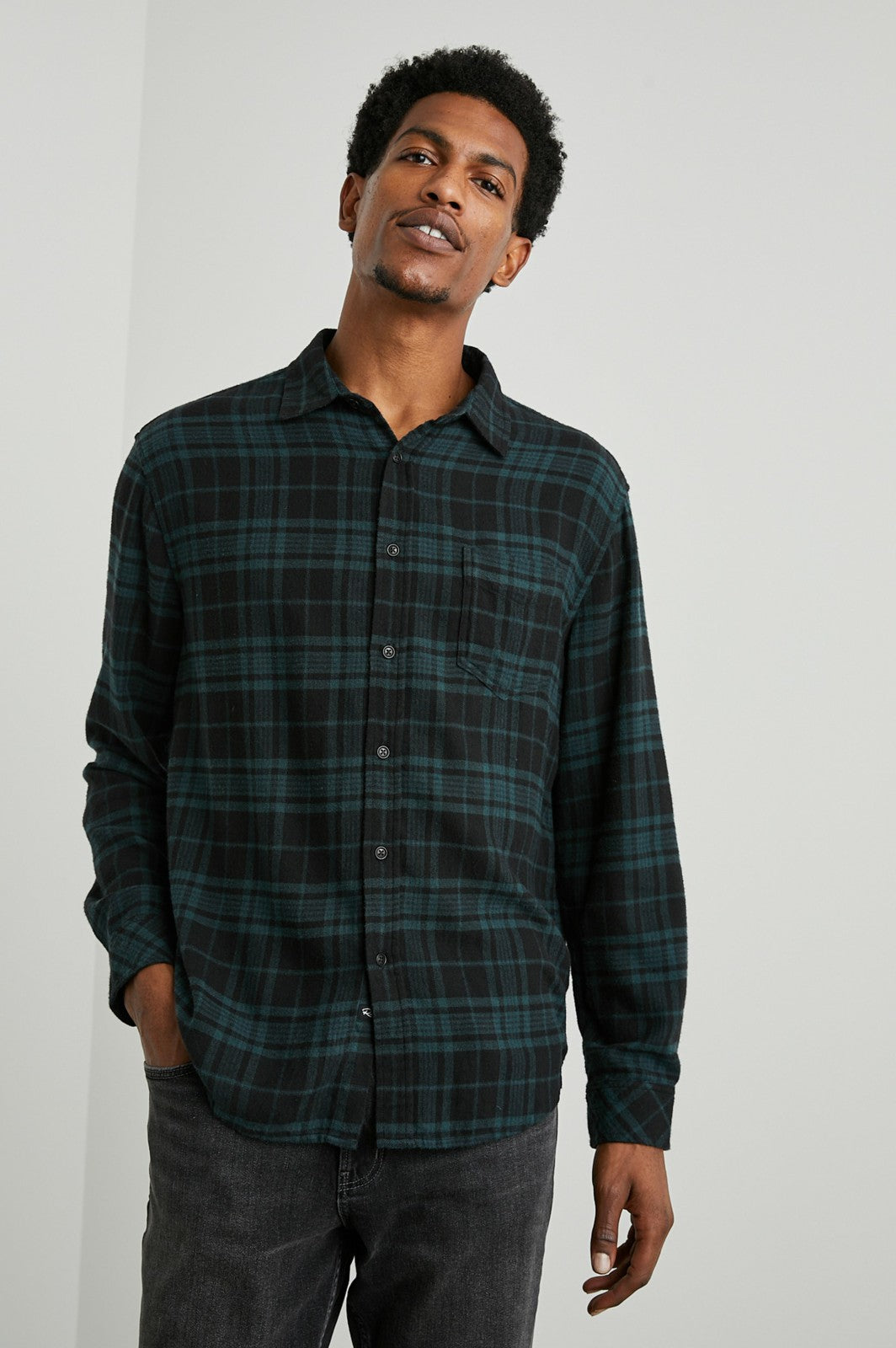LENNOX SHIRT - EMERALD SHADOW| Rails sale