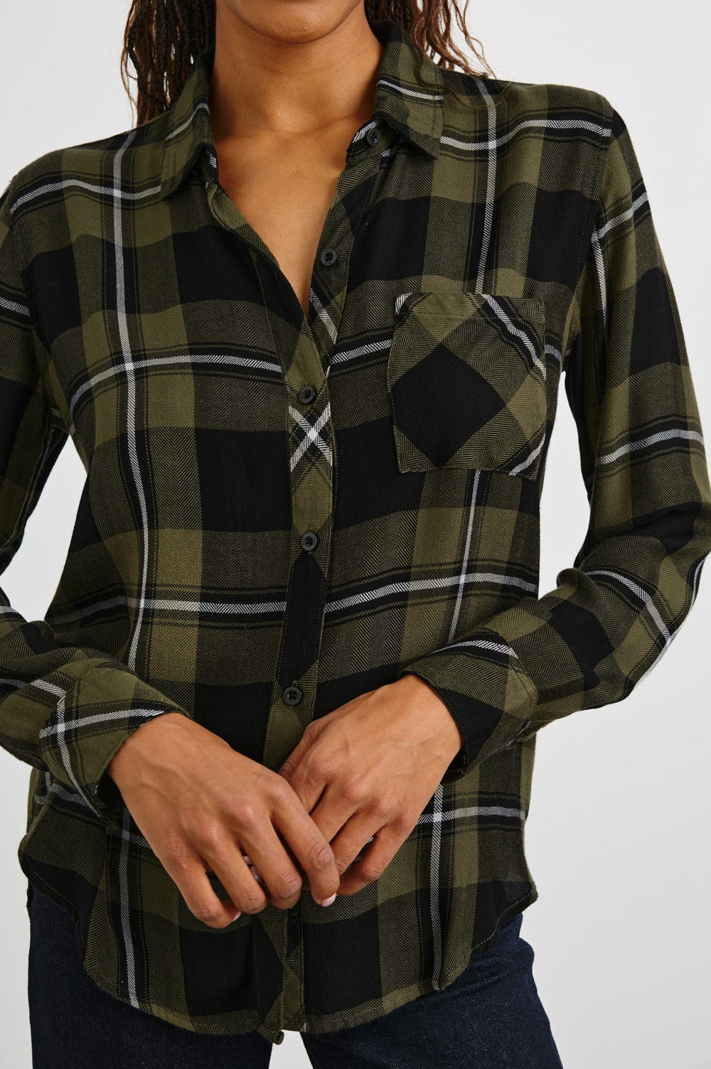 HUNTER SHIRT - BLACK OLIVE IVORY| Rails near me
