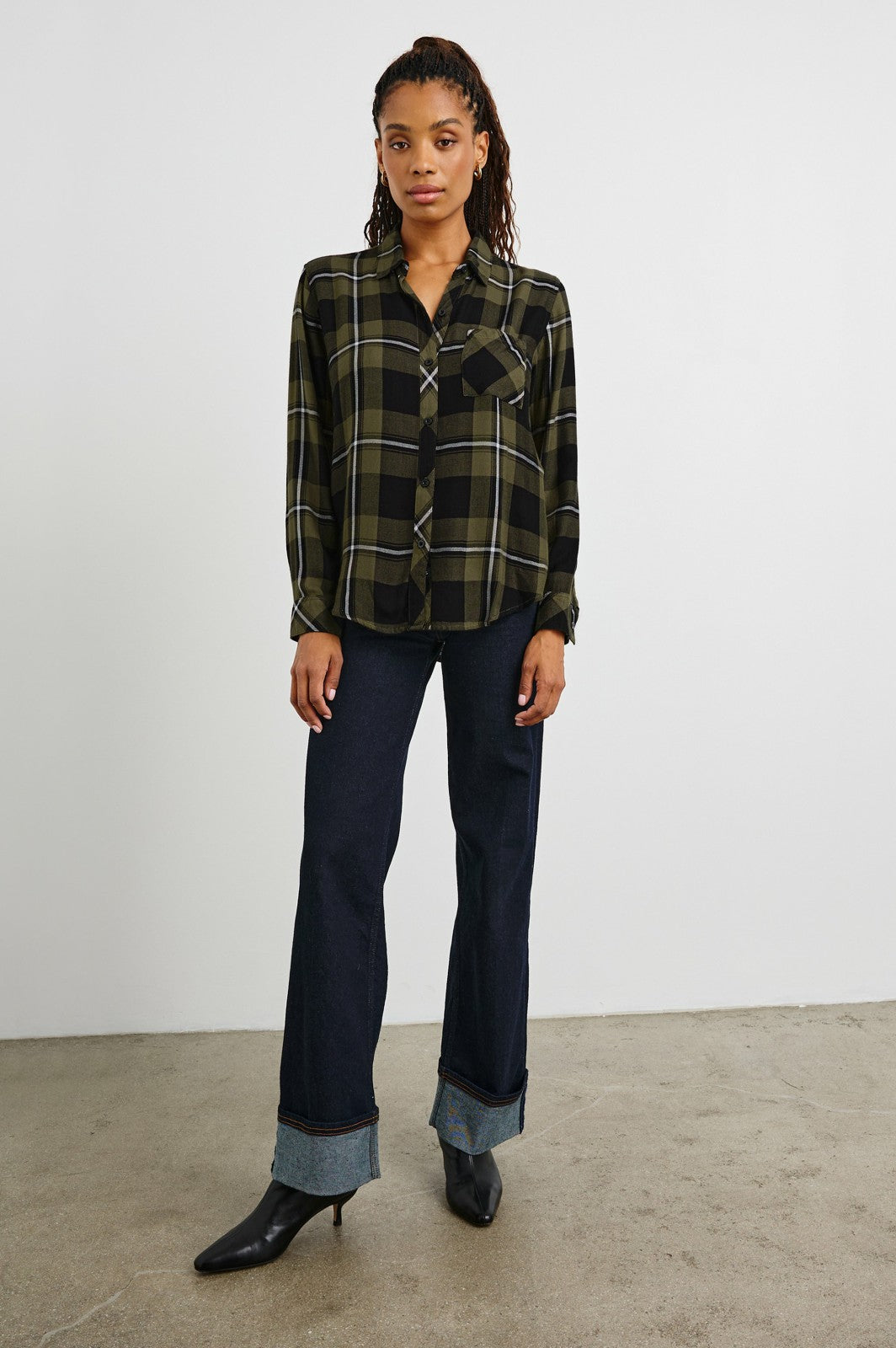 HUNTER SHIRT - BLACK OLIVE IVORY| Rails near me