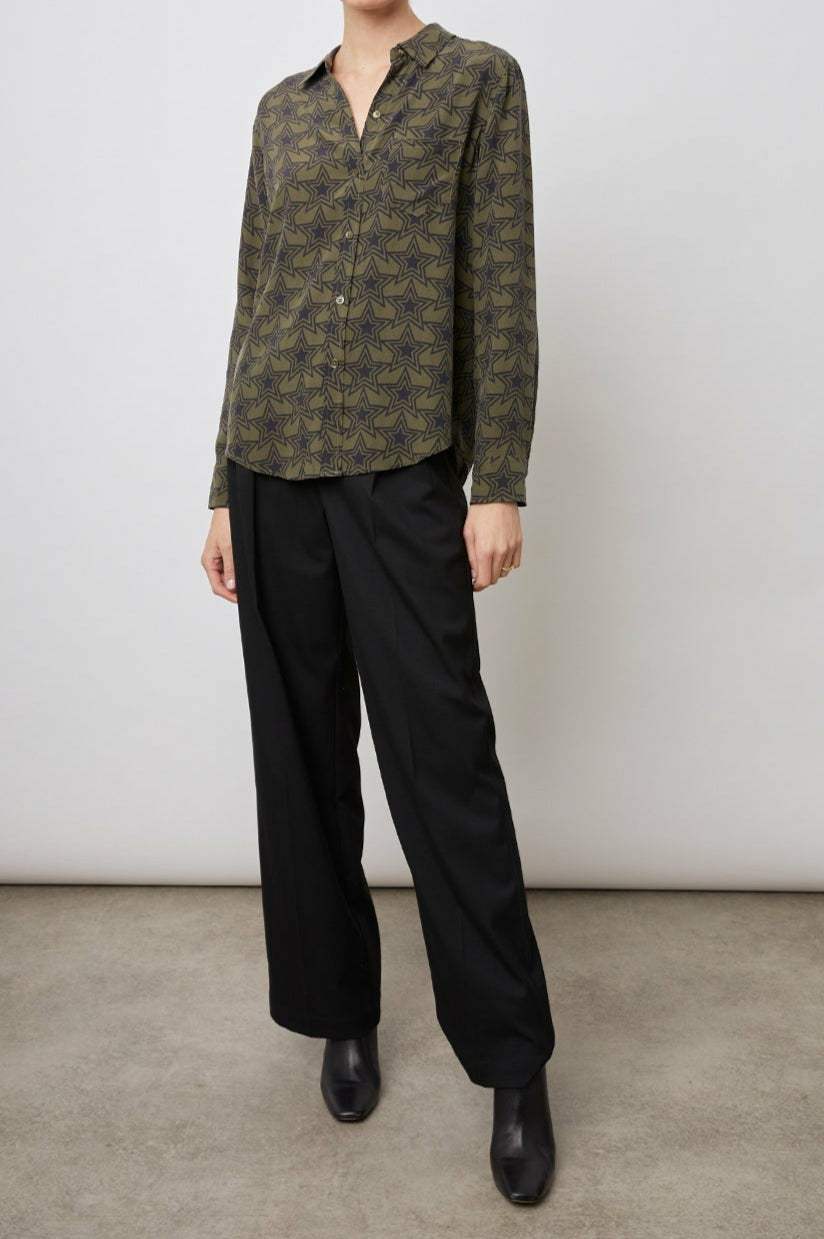 KATE SHIRT - OLIVE STARGAZE| Rails on sale