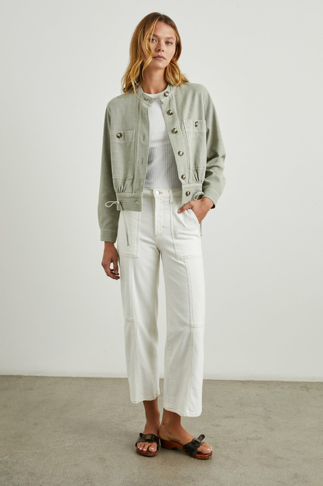 ALMA JACKET - SAGE| Rails outlet