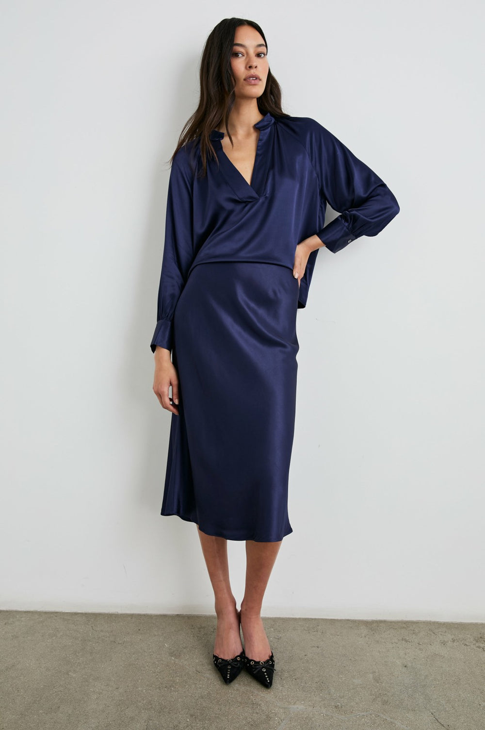 ANYA SKIRT - NAVY| Rails online