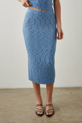 KENDALL SKIRT - BLUE MULTI SPACE DYE| Rails US