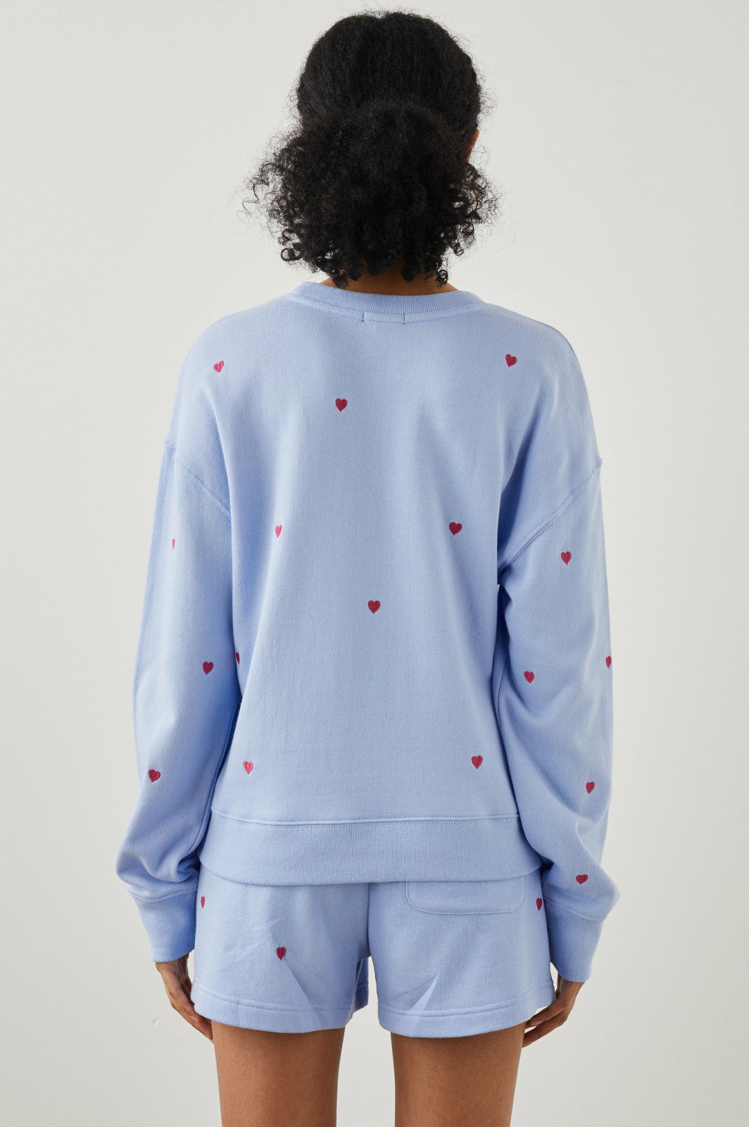 RAMONA SWEATSHIRT - PINK HEART EMBROIDERY| Rails online