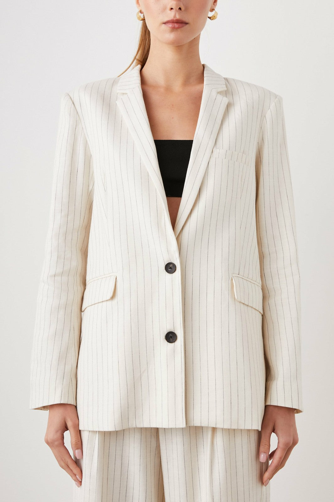 STANTON BLAZER - IVORY PINSTRIPE| Rails for sale