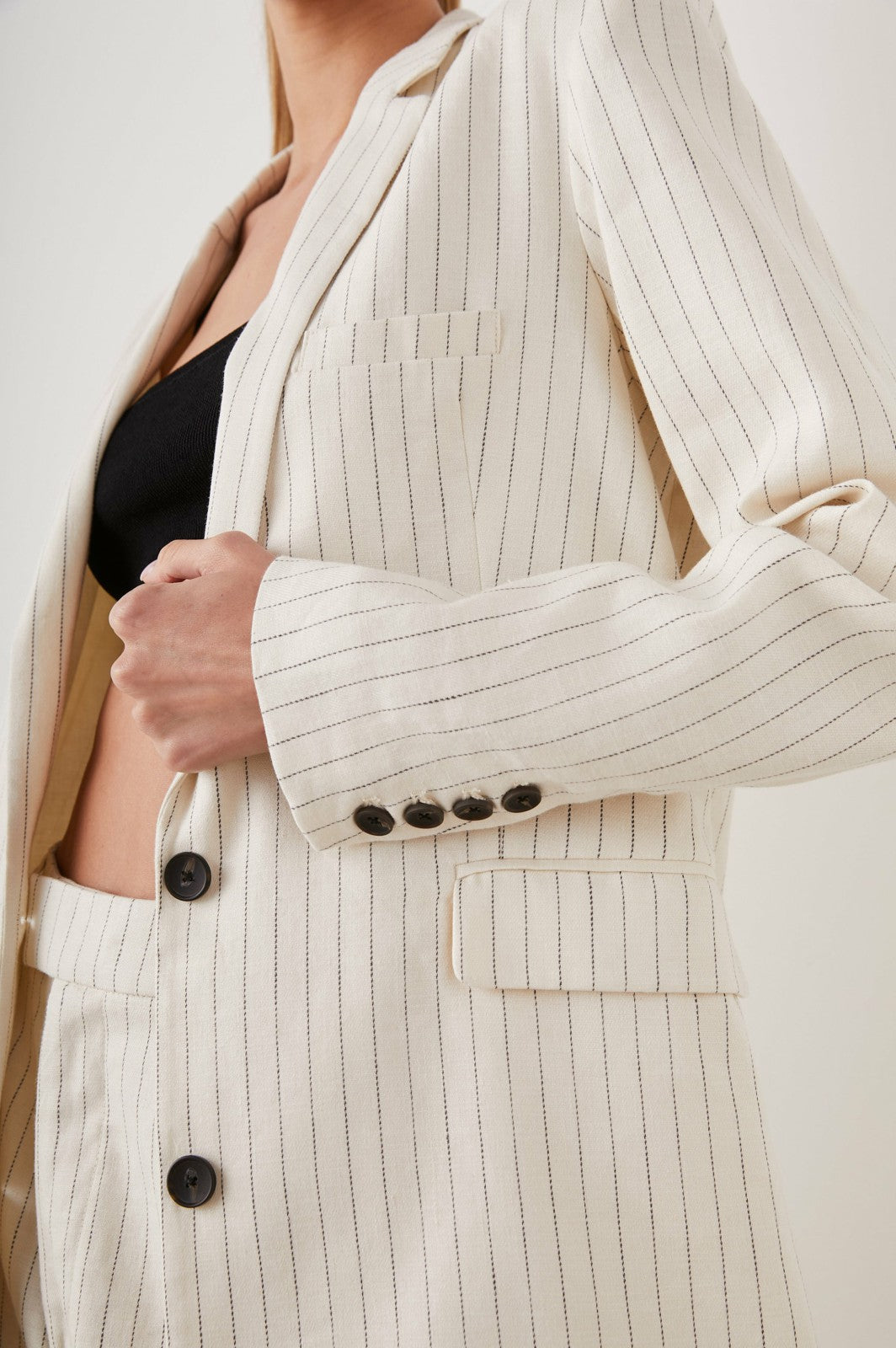 STANTON BLAZER - IVORY PINSTRIPE| Rails for sale