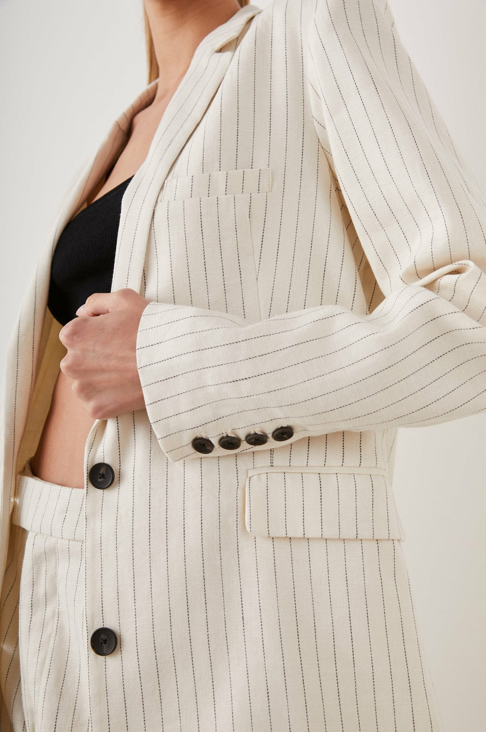 STANTON BLAZER - IVORY PINSTRIPE| Rails for sale