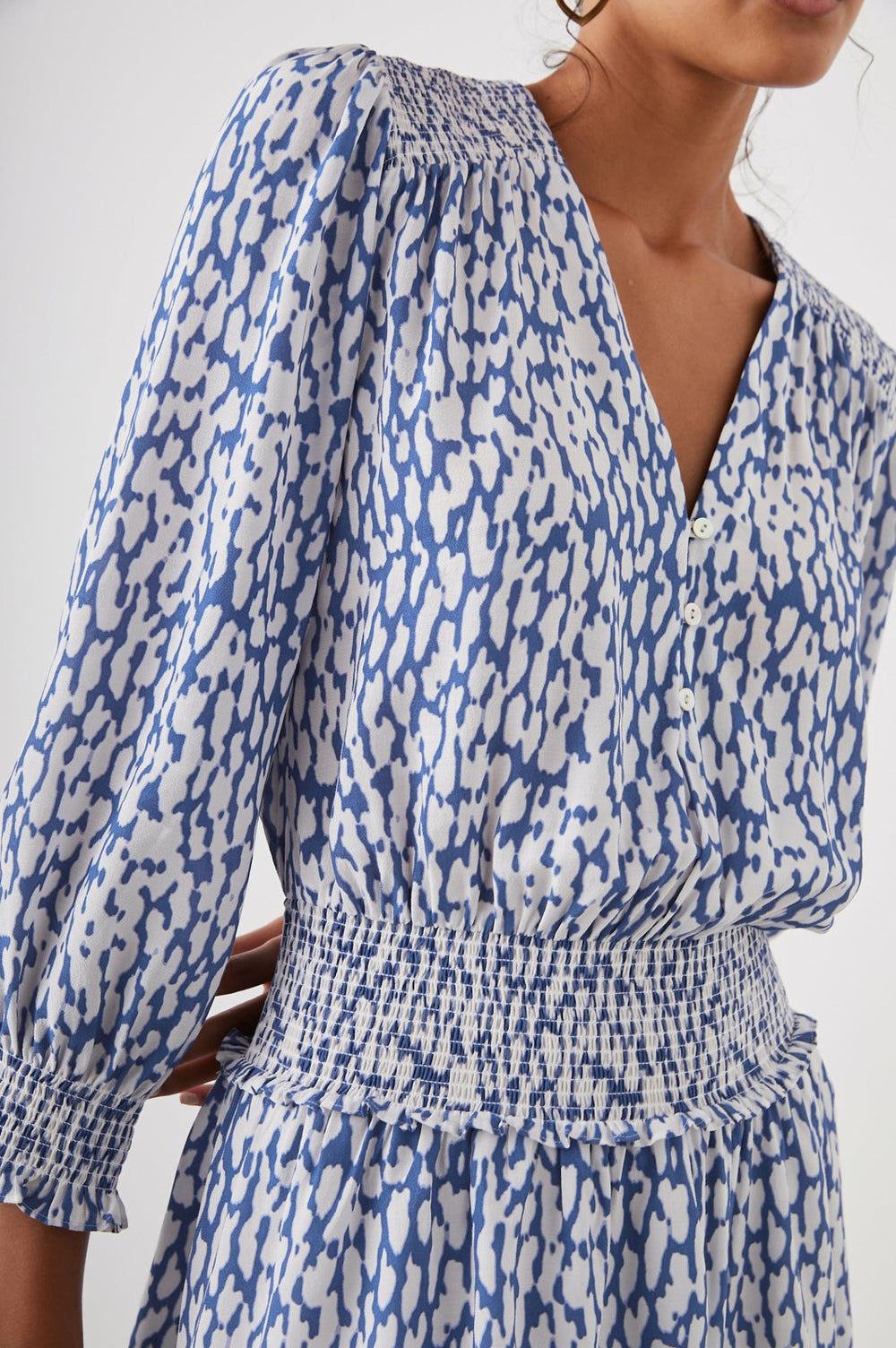 ZANA DRESS - COBALT STATIC LEOPARD| Rails near me