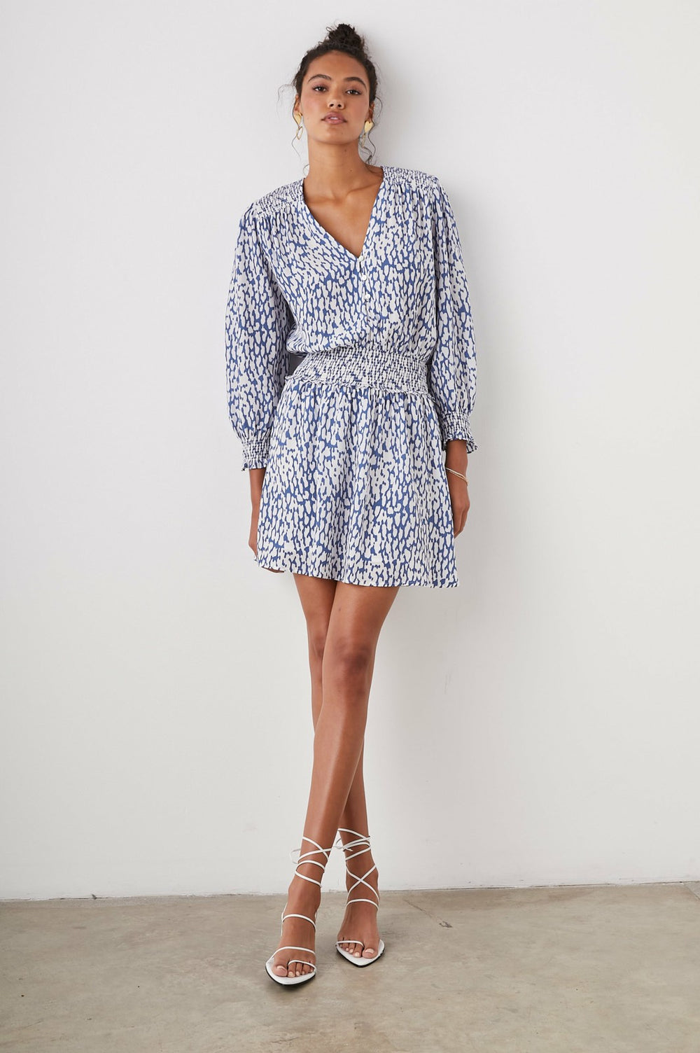 ZANA DRESS - COBALT STATIC LEOPARD| Rails near me